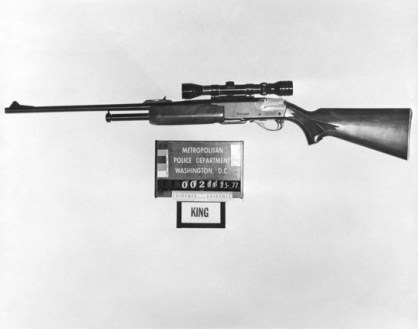 James Earl Ray's Remington Gamemaster 30-06. via the National Archives.